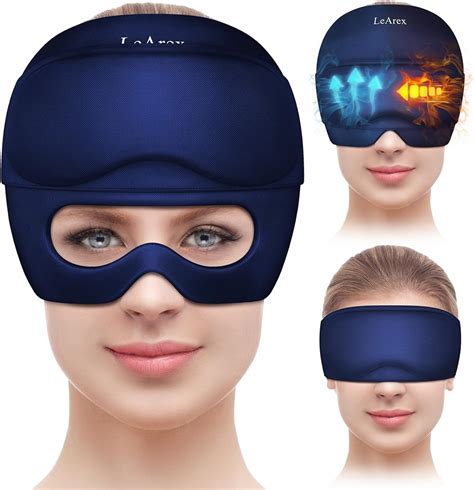 Amazon Migraine Relief Cap With Gel Eye Mask Headache Relief Cap Ice Head Wrap Hot And