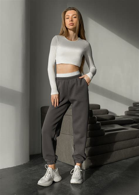 Джогери жіночі Staff ely dark gray fleece темно-сірі молодіжні з ...