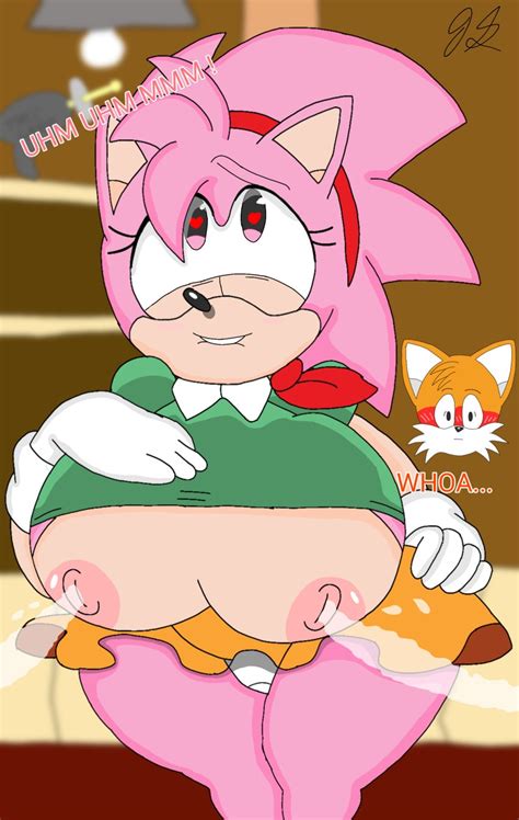 Rule 34 Amy Rose Blush Breast Milking Classic Amy Rose Eulipotyphlan