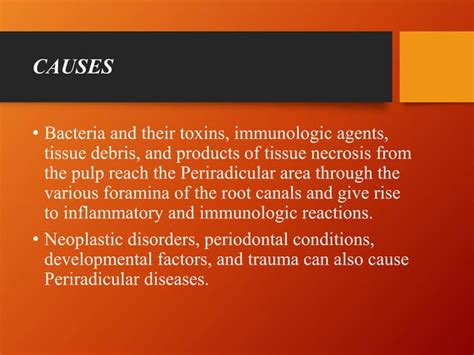 Periapical Diseases And Classification PPT