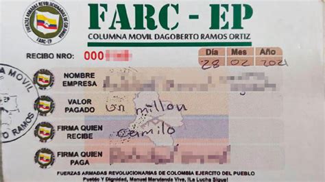 Insólito Disidencias de las Farc les dan recibos a sus víctimas de