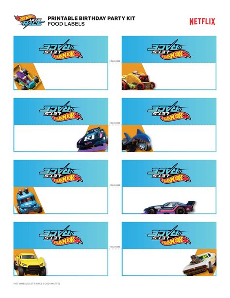Hot Wheels Birthday Party Invitations And Cupcake Toppers