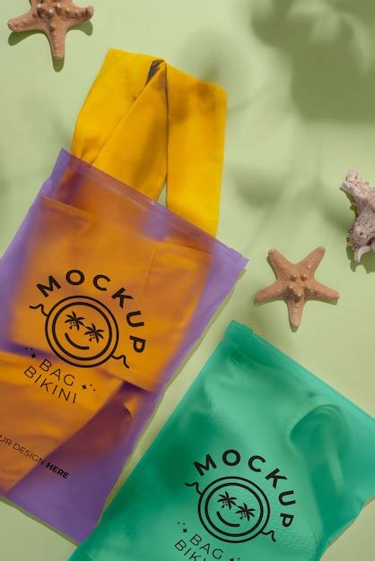 Maquette De Sac Pour Bikini Femme PSD Premium