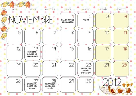 Peque Andaluz: CALENDARIO NOVIEMBRE