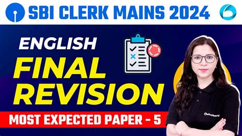 Sbi Clerk Mains English 2024 Most Expected English Paper For Sbi