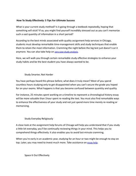 study effectively  tips  ultimate success powerpoint  id