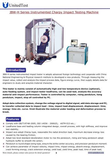 Xju 22 United Test Lcd Display Charpy Izod Impact Tester For Plastic