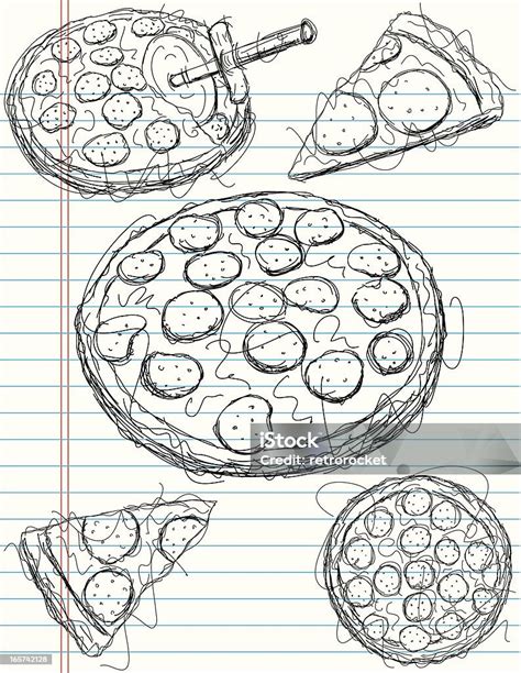 Sketsa Pizza Ilustrasi Stok Unduh Gambar Sekarang Adiboga Ado