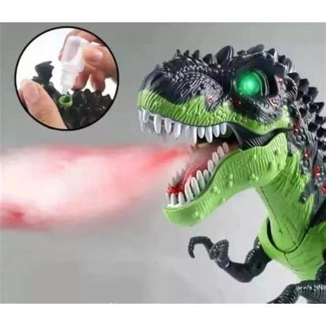 Brinquedo Dinossauro Solta Fumaça Anda Som e Luz TOYS Bonecos