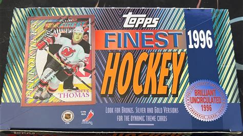 Topps Finest 1996 Hockey Hobby Box YouTube