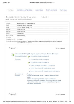 InformáTICA Ava de técnica de informática 1 semestre UNIDADE 1