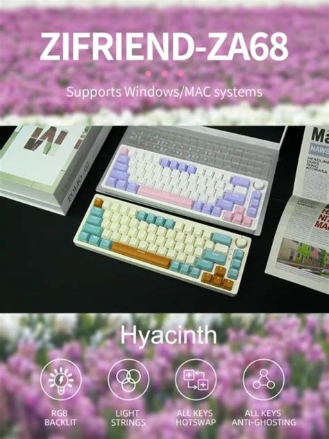 Zifriend Za Rgb Hot Swappable Mechanical Keyboard Mode Linear Switch Customized Gaming