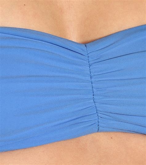 Ava Bandeau Bikini Top In Blue Jade Swim Mytheresa