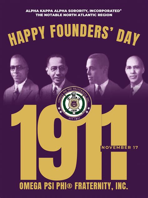 AKA - Omega Psi Omega Chapter - Happy Founders’ Day to the men of Phi