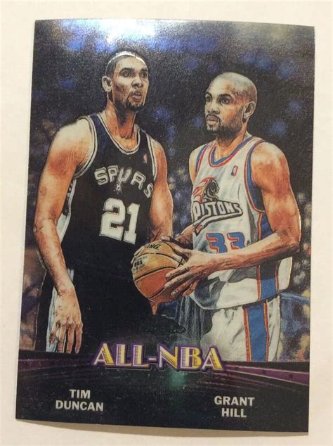 2000 TOPPS CHROME TIM DUNCAN GRANT HILL ALL NBA SPURS PISTONS C STORE