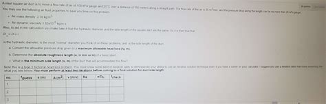 Solved You may use the following air fluid properties to | Chegg.com