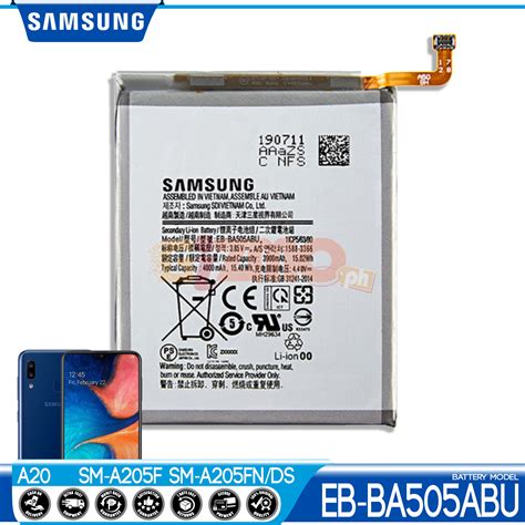 Replacement Samsung Galaxy A20 SM-A205F/DS Battery EBBA505ABU Model ...