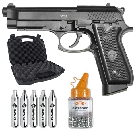 Buy Gletcher Tar 92 .177 Cal CO2 Blowback Full Auto Full Metal Double ...