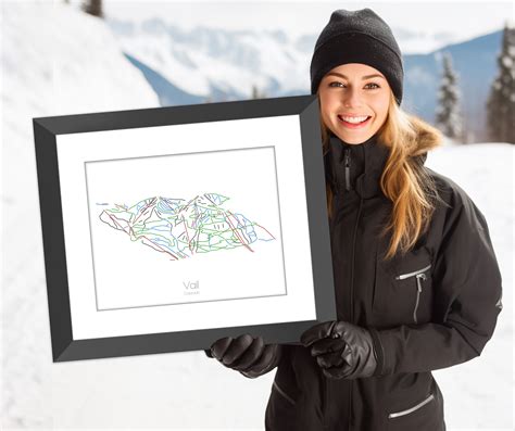 Vail Colorado Vail Map Vail Art Vail Trail Map Vail Mountain Resort - Etsy
