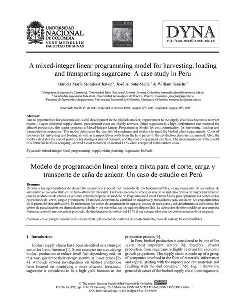 A Mixed Integer Linear Programming Model For Harvesting Loading And