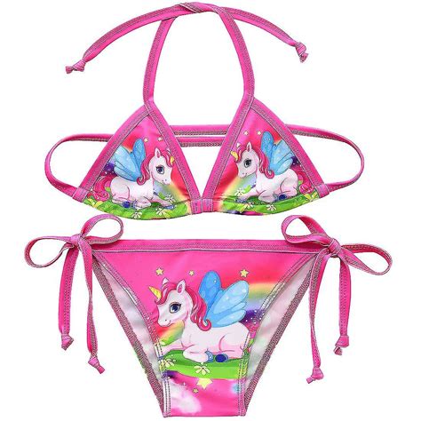 Einhorn Mädchen Badeanzug Zweiteiler Jahre Kinder Bademode Einhorn Bikini Set Für