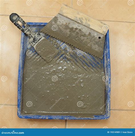 Of Tools for Laying Ceramic Tile Stock Image - Image of structure, site ...