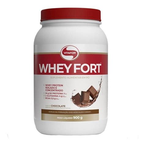 Suplemento En Polvo Vitafor Whey Fort Prote Na Sabor Chocolate En Pote