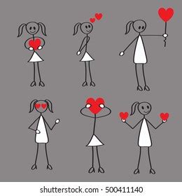 Stick Figure Same Sex Lesbian Gay Stock Vector Royalty Free Shutterstock