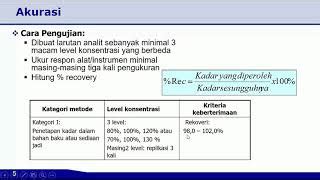 Validasi Metode Part Presisi Dan Akurasi Doovi