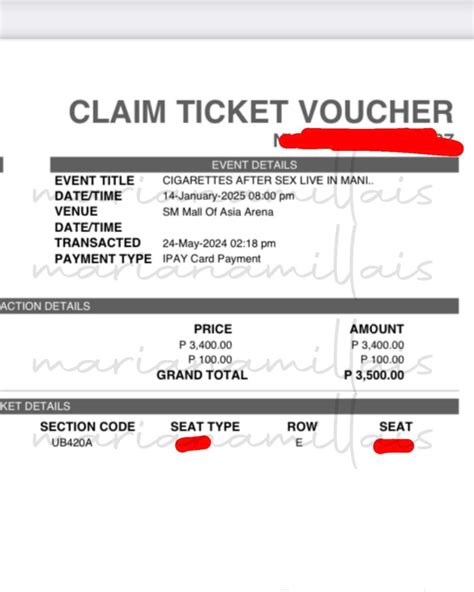 Cigarettes After Sex Live In Manila Ub Ticket Voucher Tickets Vouchers Event Tickets On