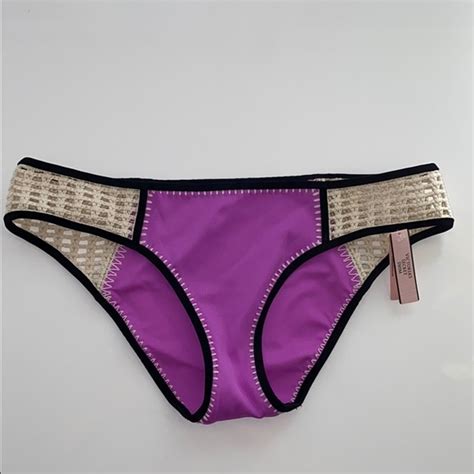 Victoria S Secret Swim Nwt Victorias Secret Purple Crochet Bikini