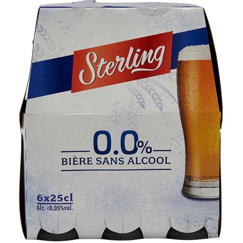 STERLING Bière blonde sans alcool bouteilles x cl pas cher Auchan fr