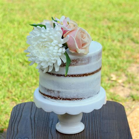 Semi Naked Cake With Fresh Flowers Cakecentral