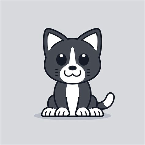 premium vector cute cat sitting  illustration