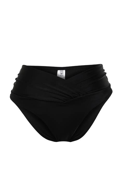 Trendyolmilla Siyah V Kesim Yüksek Bel Regular Bikini Altı TBESS BA Fiyatı Yorumları