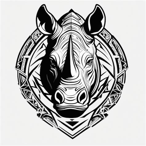 Tribal Rhino Logo Free Vectors And Psds To Download