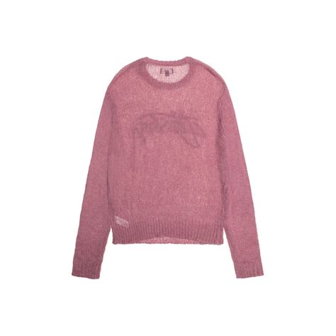Stussy Loose Knit Logo Sweater Mauvestussy Loose Knit Logo Sweater