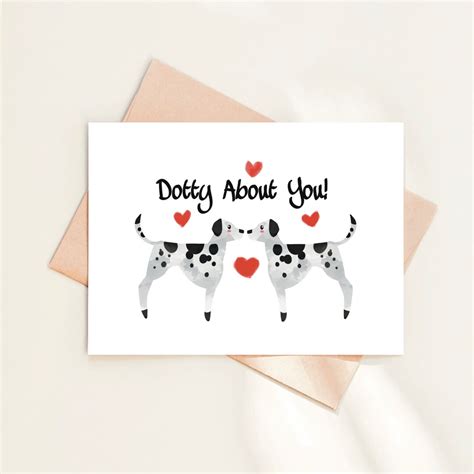 Dalmatian Valentines Card For Him Anniversary Card For Girlfriend Card For Dalmatian Owner