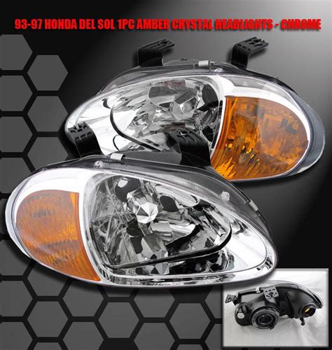 Purchase 1993 1997 Honda Del Sol Crystal Headlightcorner Chrome In