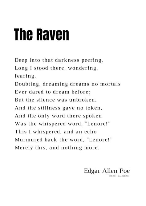Edgar Allan Poe Printable