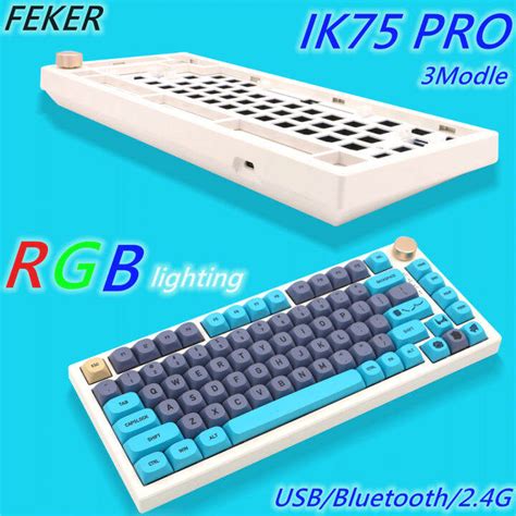 FEKER IK Pro คยบอรด DIY ชดบลทธ G การเชอมตออนเทอรเฟซ USB ไรสาย Hot Swap RGB