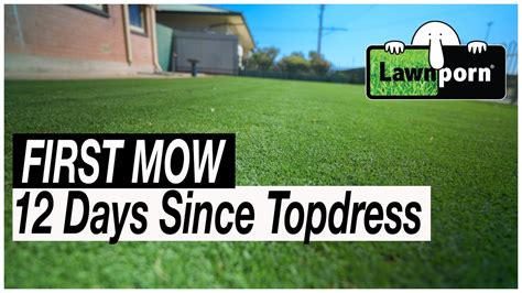 First Mow Days After Topdress Sweet Results Youtube