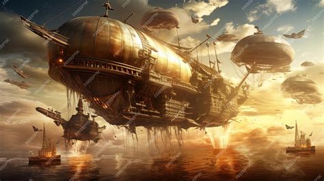 premium photo  large ship floating  top   body  water