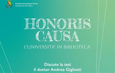 Lamezia Rassegna Honoris Causa Andrea Gigliotti Presenta Laurea