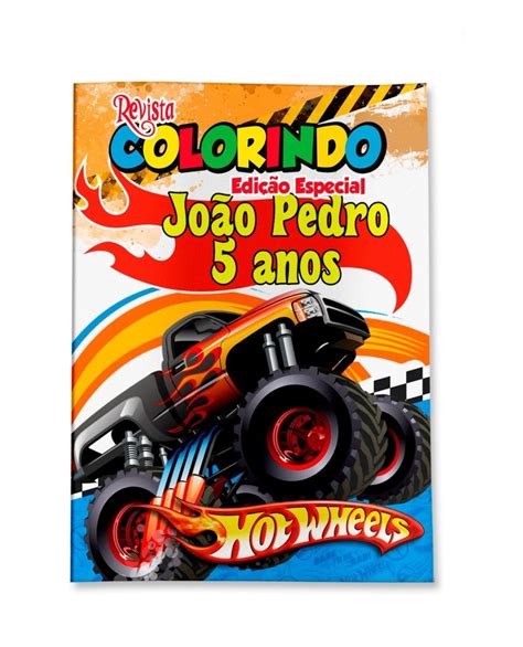 Revistinha Para Colorir Hot Wheels X Elo