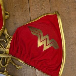 DC Comics Swim Dc Comics Red And Blue Wonder Woman Bikini Poshmark