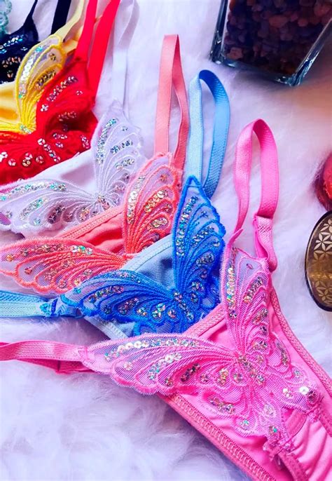 Kit Tangas Sexy Em Renda Detalhe Borboleta Be Lingerie