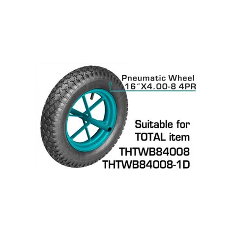 Колело за ръчна количка TOTAL, пневматично, Ф 400 мм