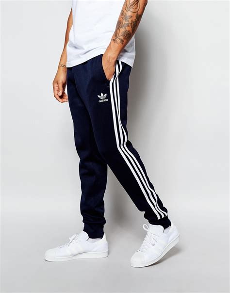 Adidas originals Superstar Cuffed Track Pants Aj6961 - Blue in Blue for ...