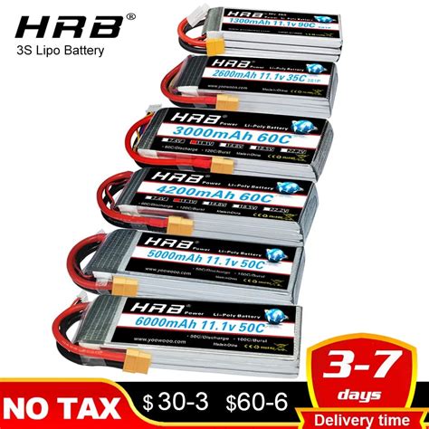 Hrb 3s 11 1v Rc Lipo Bateria 1300mah 1500mah 2200mah 4000mah 5000mah